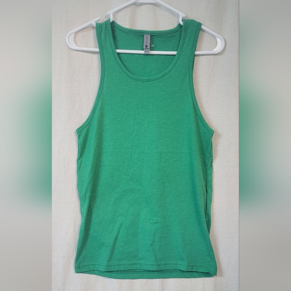 New Green Racer Back Tank Top- XS Layering Basic Fitted, Activewear Summer Beach